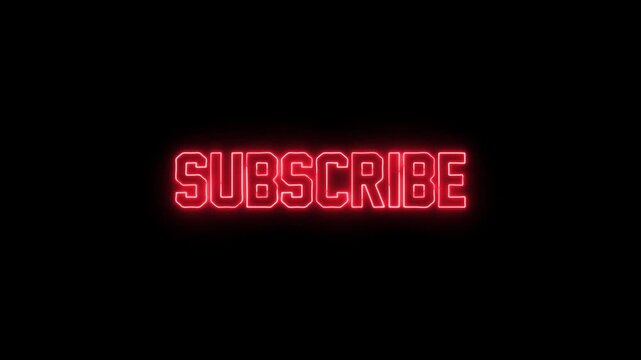 Bright glowing subscribe button message for digital content creators and online video streaming platforms