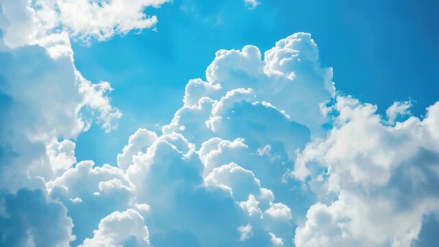 Video A single plane flying through a bright and sunny blue sky with white clouds