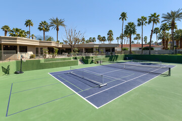 Tennis and pickleball court at large luxury estate