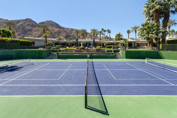 Tennis and pickleball court at large luxury estate