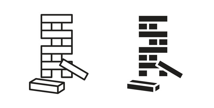 Wooden block icon for web and app. vector illustration eps