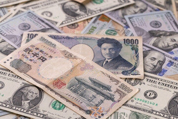 Yen and Dollar International Currency Exchange Concept