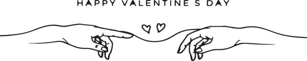 "Happy Valentine's Day" Script Coloring Page: Roses, Hearts & Balloons Line Art | Printable Black & White Love Design