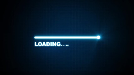 Loading bar animation and dark background suitable for website design, technology concepts, software development, progress indication graphics, loading concepts, and progress bar. motion graphics 4K - Powered by Adobe