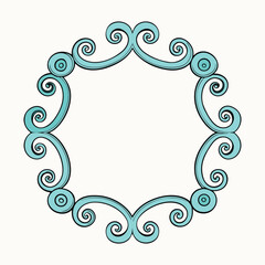 A graceful frame design filled with elegant swirling lines, flowing curves, and soft loops, creating a decorative border that adds charm, movement, and artistic beauty to any layout.
