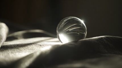 A crystal ball glows softly on a velvet cloth in a dark room. wellbeing guides, coaching materials, designed for mental health education and mindfulness programs, used by data scientists.
