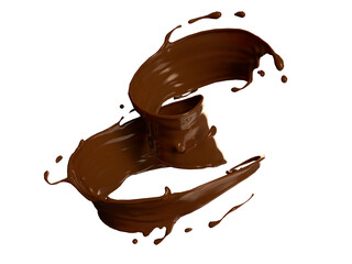 溶けたチョコレートの3Dイラスト