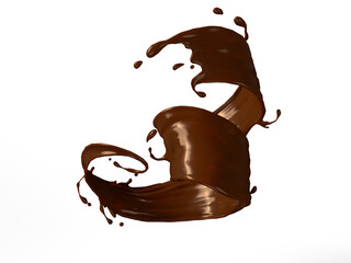 溶けたチョコレートの3Dイラスト