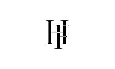 HF initial letters logo or HF monogram logo