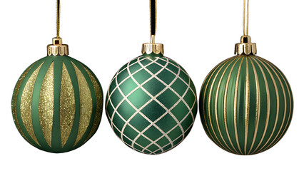 christmas balls isolated on white