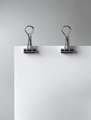 Hanging Poster Mockup Against Soft Backdrop