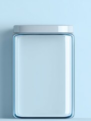 Rectangular Label Mockup on Glass Container