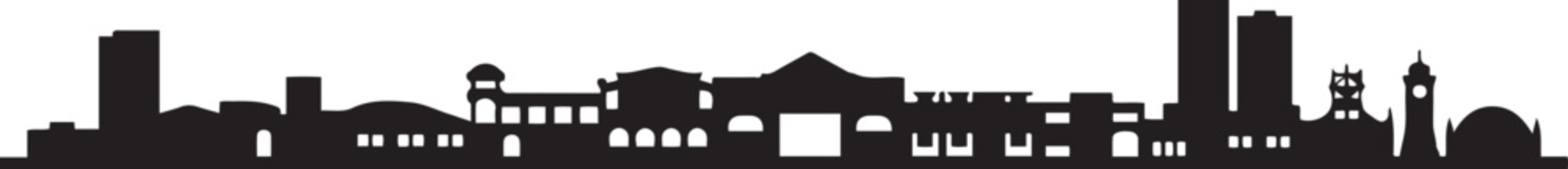 Ipoh Skyline Malaysian. design Vector black silhouette