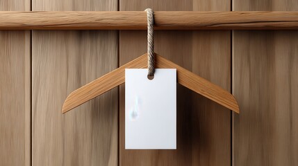 Clean Door Hanger Template on Wooden Door