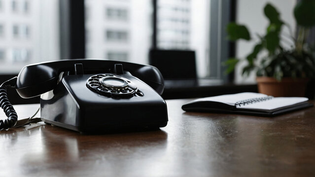 old phone on the table