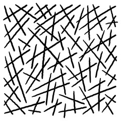 Chaotic crisscross hatch lines in rough scribble seamless tile