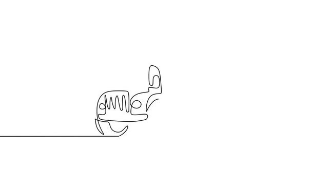 Simple vector illustration of a large dump truck in a minimalist design for construction themes