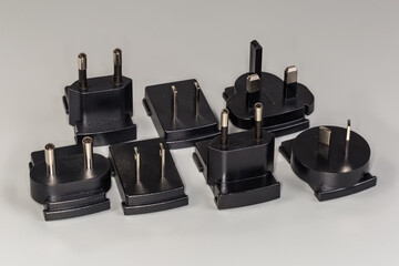 Various units adapters AC power supply under different regional standards