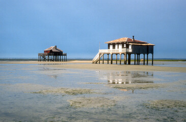 Cabane tchanquée, Ile aux Oiseaux, La Teste de Buch, Bassin d'Arcachon, 33, Gironde, France © JAG IMAGES