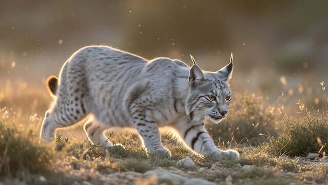 Ultra Rare footage of White Leucistic Iberian Lynx (Lynx pardinus)