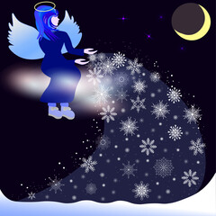 illustration of a christmas angel