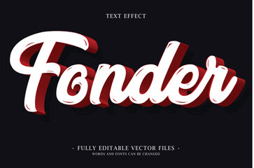 Fonder 3D Script Text Effect