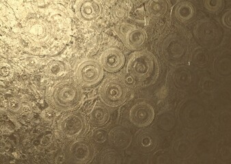 Aged Golden Steampunk Intricate Radial Clockwork Circles Relief Wallpaper