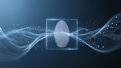 Abstract Fingerprint Technology Security Concept Illustration