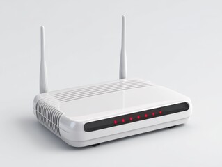 Wi-Fi router on white background, internet