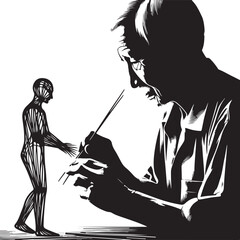 silhouette of a couple