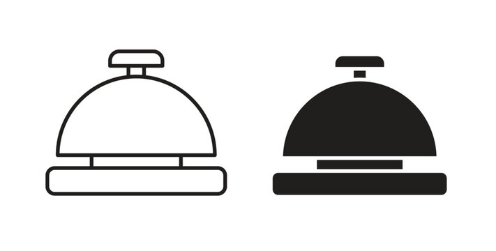 Reception bell icon isolated vector Illustration. Vector pictogram for web and app