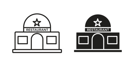 Naklejka premium Restaurant icon isolated vector Illustration. Vector pictogram for web and app