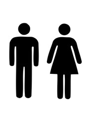 Male and female toilet or restroom signs in a simple, flat vector design. Ideal for public signage, web icons, or safety graphics.