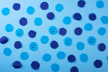 Blue monday concept, post-holiday blues