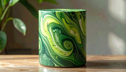 Red and Green Santa Hats in Festive Row on Wooden Surface for Editorial Styling and Christmas Celebration Themes