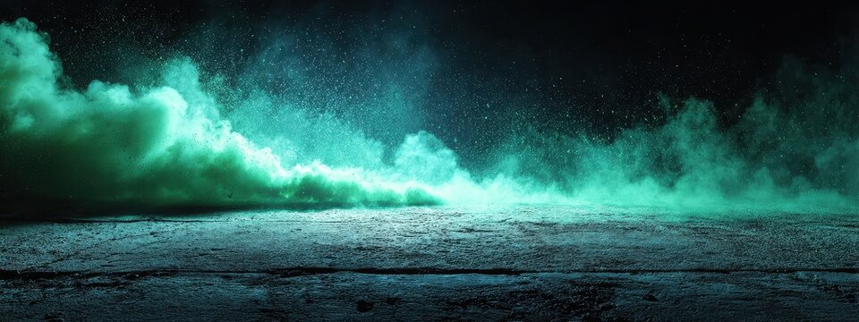 smoke green background black magic effect fog light smell sparkle fire halloween isolated. color smoke green background dark neon explosion purple spell abstract smelly dust cloud bad glow powder red