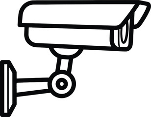 Security Camera Surveillance Device Outline Vector