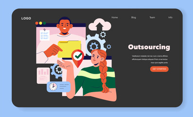 Business Team Discussing Outsourcing Solutions