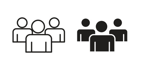 Fototapeta premium Population icon doodle set. editable outline stroke vector eps