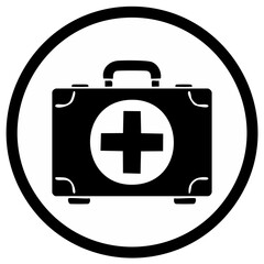 Obraz premium First Aid Kit Medical Cross Symbol Healthcare Emergency Icon