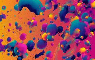 Colorful Psychedelic Abstract Liquid Orbs Diffusion Texture