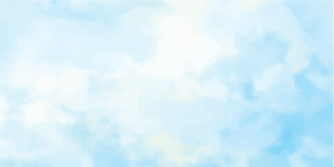 Beautiful bright natural blue sky with fluffy white clouds, a perfect abstract cloudscape background