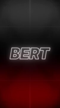 BERT Text 80s Style &ndash; Retro Aesthetic Background vertical