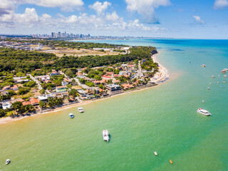 Seixas Beach, Jo&atilde;o Pessoa - aerial view of Seixas Beach