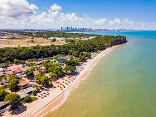 Seixas Beach, Jo&atilde;o Pessoa - aerial view of Seixas Beach