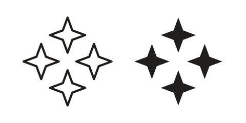 Obraz premium Sparkles icon designs collection for mobile, ui, web.