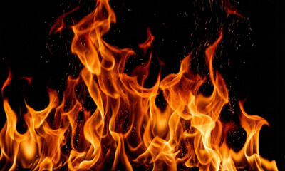 Fire flame realistic overlay for intense dramatic effect