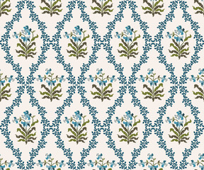 Vector Hand drawn colourful geometric flowers Motifs African boho paisley, seamless patterns with floral for fabric Ethnic Indian Pattern, textiles, clothing, wrapping paper, backdrop, banner.
