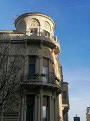 building with a small tower