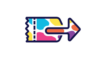 Colorful Ticketing System: Forward Progression Concept with Creative Visual Appeal